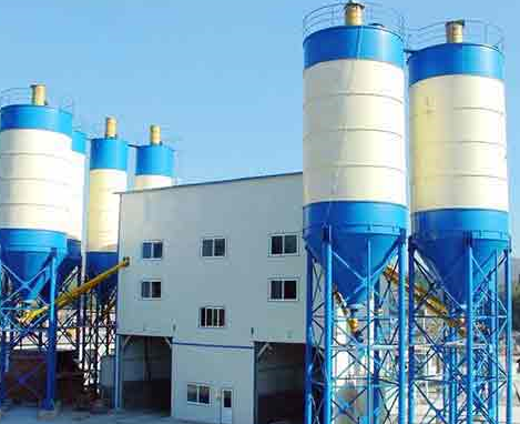 Stationary concrete mixing equipment